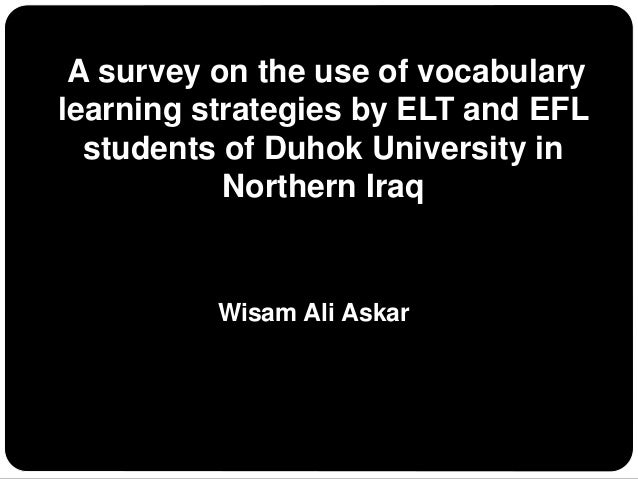 thesis about vocabulary learning strategies